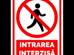 Indicator pentru intrarea interzisa